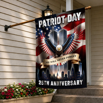 Patriot Day 25th Anniversary Twin Towers Flag
