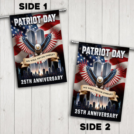 Patriot Day 25th Anniversary Twin Towers Flag