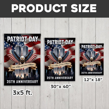 Patriot Day 25th Anniversary Twin Towers Flag