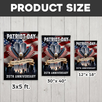 Patriot Day 25th Anniversary Twin Towers Flag