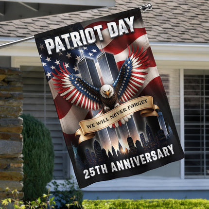 Patriot Day 25th Anniversary Twin Towers Flag