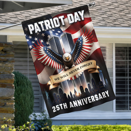 Patriot Day 25th Anniversary Twin Towers Flag