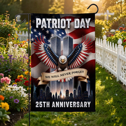 Patriot Day 25th Anniversary Twin Towers Flag