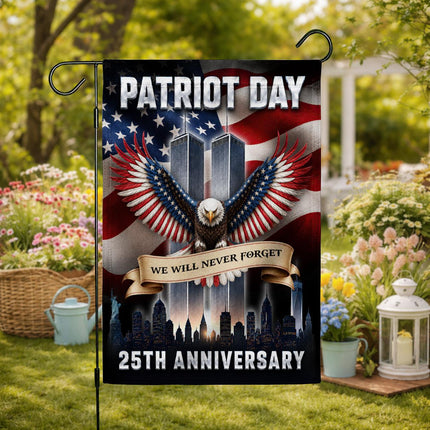 Patriot Day 25th Anniversary Twin Towers Flag