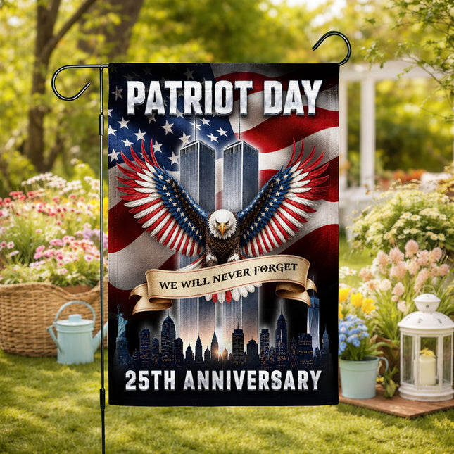 Patriot Day 25th Anniversary Twin Towers Flag