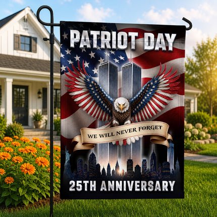 Patriot Day 25th Anniversary Twin Towers Flag