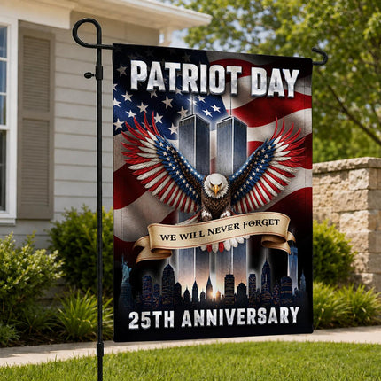 Patriot Day 25th Anniversary Twin Towers Flag