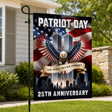 Patriot Day 25th Anniversary Twin Towers Flag
