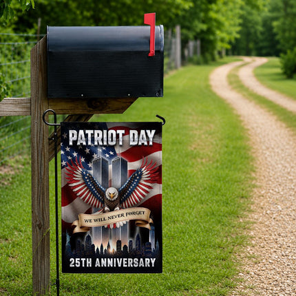 Patriot Day 25th Anniversary Twin Towers Flag