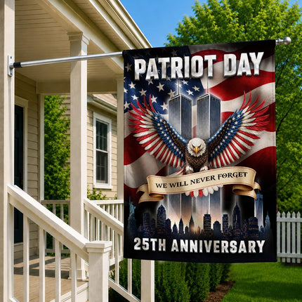 Patriot Day 25th Anniversary Twin Towers Flag