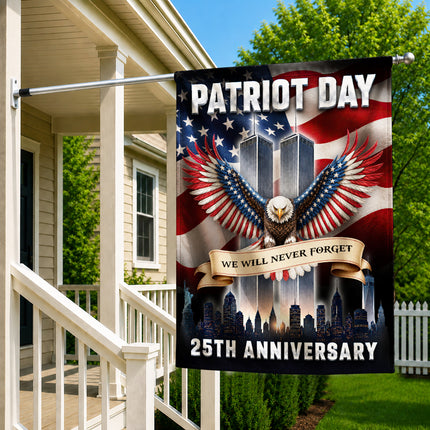 Patriot Day 25th Anniversary Twin Towers Flag