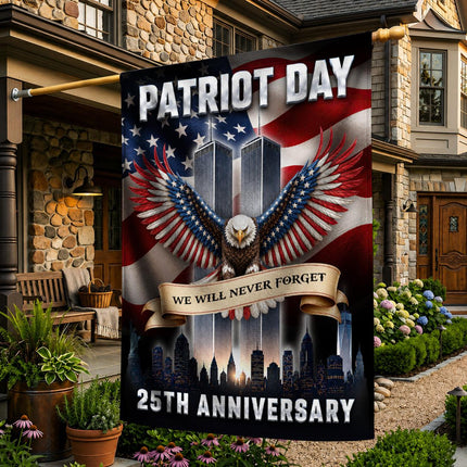 Patriot Day 25th Anniversary Twin Towers Flag