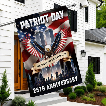Patriot Day 25th Anniversary Twin Towers Flag