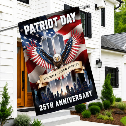 Patriot Day 25th Anniversary Twin Towers Flag