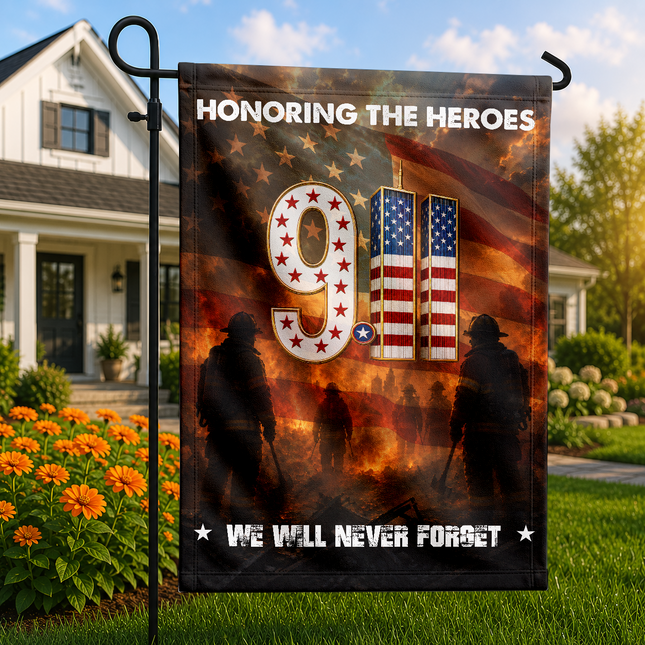 Patriot Day 25th Anniversary Honoring the Heroes Firefighter Memorial Flag