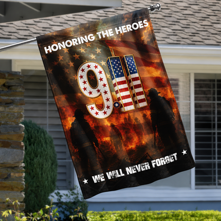Patriot Day 25th Anniversary Honoring the Heroes Firefighter Memorial Flag