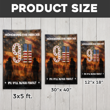 Patriot Day 25th Anniversary Honoring the Heroes Firefighter Memorial Flag
