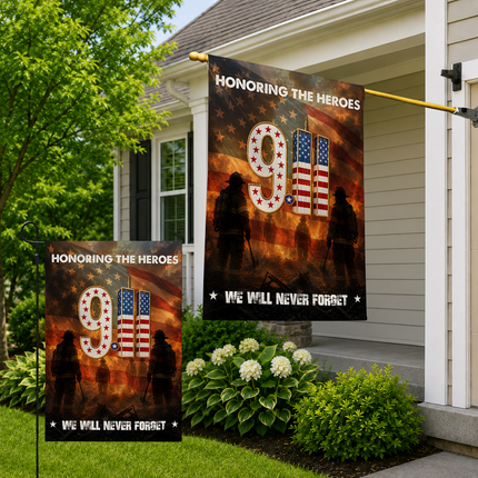 Patriot Day 25th Anniversary Honoring the Heroes Firefighter Memorial Flag