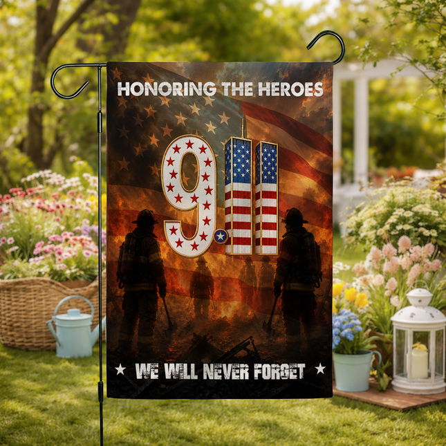 Patriot Day 25th Anniversary Honoring the Heroes Firefighter Memorial Flag