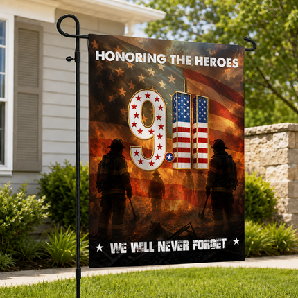 Patriot Day 25th Anniversary Honoring the Heroes Firefighter Memorial Flag