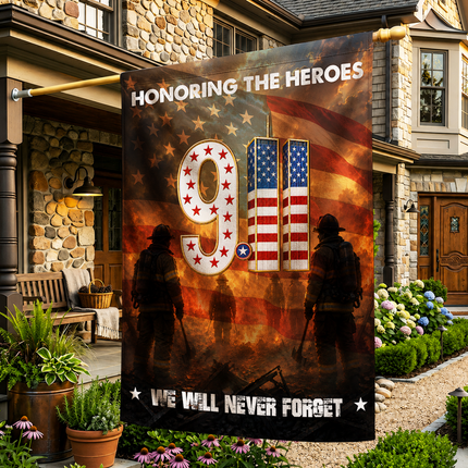 Patriot Day 25th Anniversary Honoring the Heroes Firefighter Memorial Flag