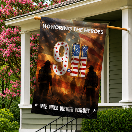 Patriot Day 25th Anniversary Honoring the Heroes Firefighter Memorial Flag