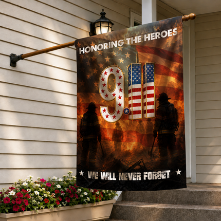 Patriot Day 25th Anniversary Honoring the Heroes Firefighter Memorial Flag