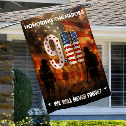 Patriot Day 25th Anniversary Honoring the Heroes Firefighter Memorial Flag