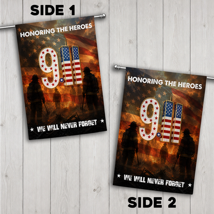 Patriot Day 25th Anniversary Honoring the Heroes Firefighter Memorial Flag