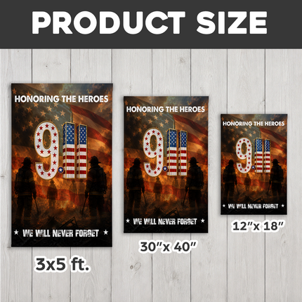 Patriot Day 25th Anniversary Honoring the Heroes Firefighter Memorial Flag