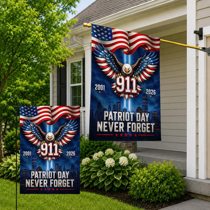 Patriot Day 25th Anniversary 911 Never Forget Flag