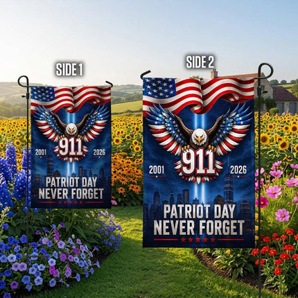 Patriot Day 25th Anniversary 911 Never Forget Flag