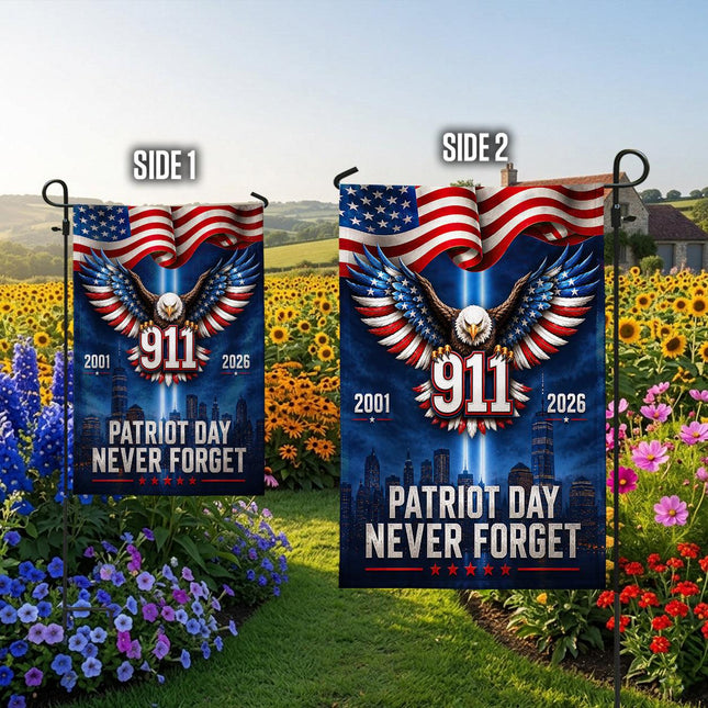 Patriot Day 25th Anniversary 911 Never Forget Flag