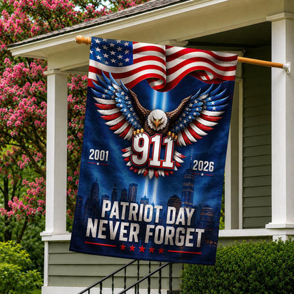 Patriot Day 25th Anniversary 911 Never Forget Flag