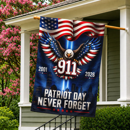 Patriot Day 25th Anniversary 911 Never Forget Flag