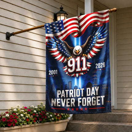 Patriot Day 25th Anniversary 911 Never Forget Flag