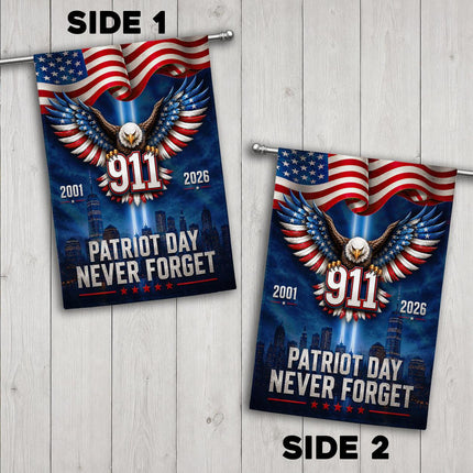 Patriot Day 25th Anniversary 911 Never Forget Flag