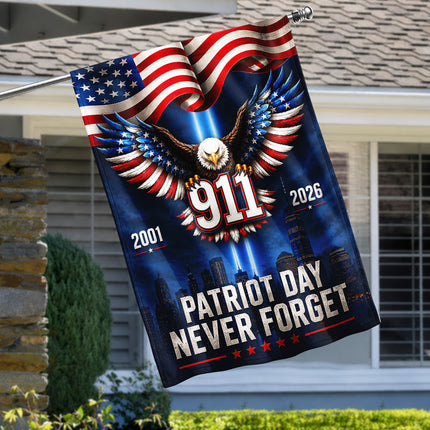 Patriot Day 25th Anniversary 911 Never Forget Flag