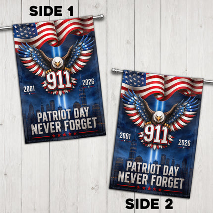Patriot Day 25th Anniversary 911 Never Forget Flag