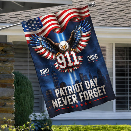 Patriot Day 25th Anniversary 911 Never Forget Flag