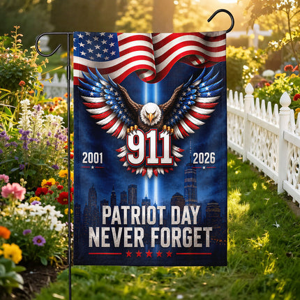 Patriot Day 25th Anniversary 911 Never Forget Flag