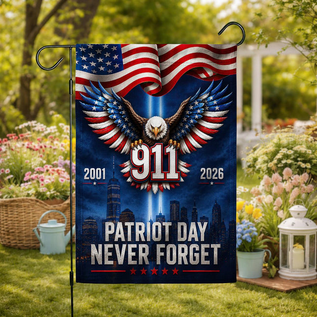 Patriot Day 25th Anniversary 911 Never Forget Flag