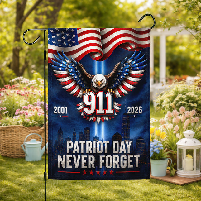 Patriot Day 25th Anniversary 911 Never Forget Flag
