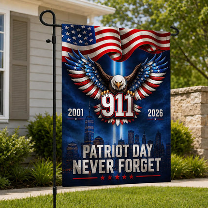 Patriot Day 25th Anniversary 911 Never Forget Flag