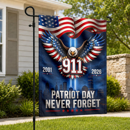 Patriot Day 25th Anniversary 911 Never Forget Flag