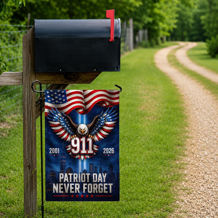 Patriot Day 25th Anniversary 911 Never Forget Flag