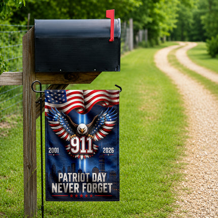 Patriot Day 25th Anniversary 911 Never Forget Flag