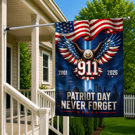 Patriot Day 25th Anniversary 911 Never Forget Flag