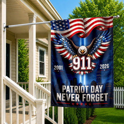 Patriot Day 25th Anniversary 911 Never Forget Flag