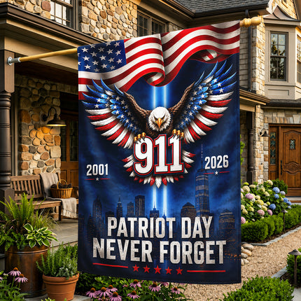 Patriot Day 25th Anniversary 911 Never Forget Flag